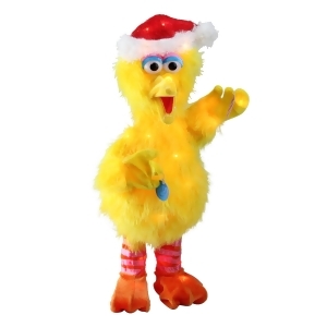 18 Pre-Lit Sesame Street Big Bird in a Santa Hat 3-D Christmas Outdoor Decoration - All