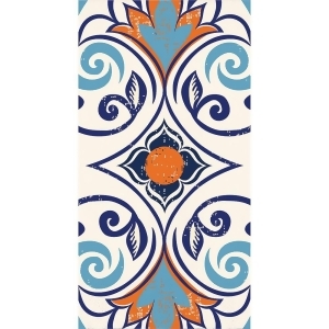 Pack of 192 Blue and Orange Moroccan Tile Themed 3-Ply Vintage Party Napkins 8 - All