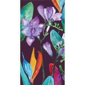 Pack of 192 Green and Purple Tropical Blooms 3-Ply Party Napkins 8 - All
