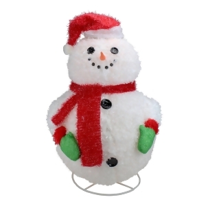 24 Lighted 3-D Jolly Winter Snowman Collapsible Outdoor Christmas Decoration - All