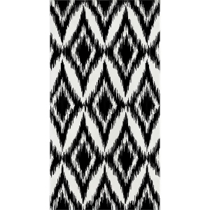 Pack of 192 Southwestern Black and White Ikat Pattern 3-Ply Party Napkins 8 - All