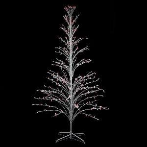 9' White Lighted Christmas Cascade Twig Tree Outdoor Decoration Multi Lights - All