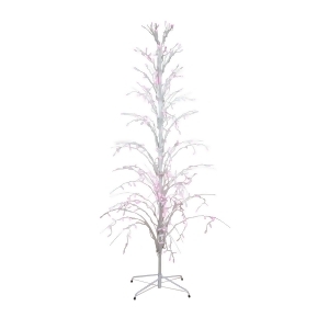 6' Pink Led Lighted Christmas Cascade Twig Tree Outdoor Decoration - All