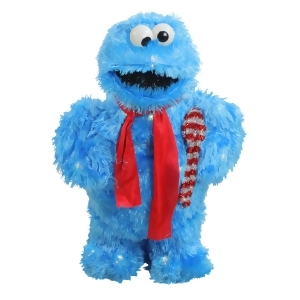 18 Pre-Lit Faux Fur Sesame Street Cookie Monster Christmas Outdoor Clear Lights - All