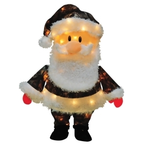 24 Pre-Lit Candy Lane Santa Claus in Camo Christmas Outdoor Decoration Clear Lights - All