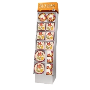Club Pack of 140 White Red and Yellow Fallen Leaves Themed Floor Display 58 - All
