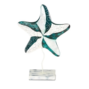 Set of 2 Corfu Sea Green and Ivory Coastal Starfish Tabletop Decorations 10 - All