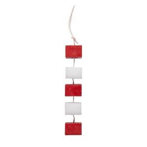 Pack of 6 Red and White Christmas Aromatherapy Candle on Rope 1.5-Winter Woods - All