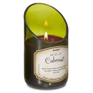 Pack of 2 Vineyard Cabernet Green Wine Bottle Glass Scented Candles 8oz - All
