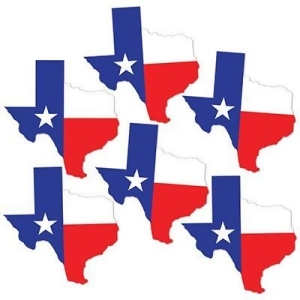 Club Pack of 72 Decorative Red White and Blue Texas Mini Cutouts 7.25 - All