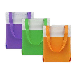 Set of 3 Vibrantly Colored Modern Styled Fashionable Tote Bags 15.5 - All