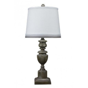 28 Copen Gray Traditional Style Decorative Table Lamp with Linen Shade - All