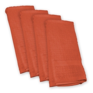 Set of 4 Pumpkin Spice Solid Waffle Dish Towels 28 - All
