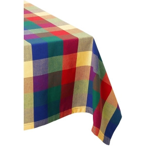Vibrant Checkered Indian Summer Tablecloth 84 - All