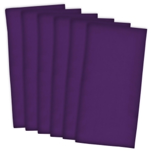 Set of 6 Neon Purple Flat Woven Absorbent and Monogrammable Kitchen Dishtowels 18 x 28 - All