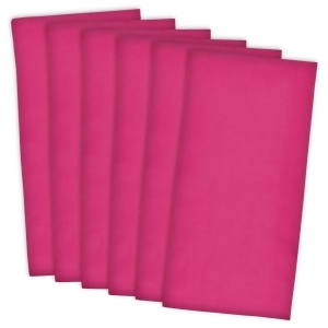 Set of 6 Neon Pink Flat Woven Absorbent and Monogrammable Kitchen Dishtowels 18 x 28 - All