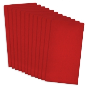 Set of 12 Tango Red Solid Pattern Buffet Dinner Square Napkins 16 - All