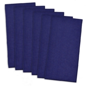 Set of 6 Variegated Nautical Blue Solid Pattern Buffet Dinner Square Napkins 20 - All