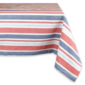 Patriotic Colored Striped Pattern Rectangular Tablecloth 84 x 60 - All