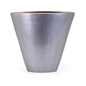 11.5 Gray Pearlescent Finish Flattened Elliptical Small Decorative Vase - All