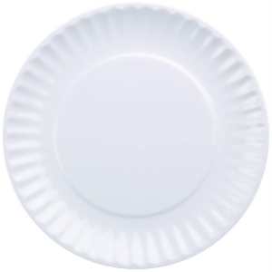 Club Pack of 12 White Solid Pattern Decorative Round Picnic Plate 9 - All