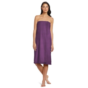 Eggplant Purple Solid Pattern Rectangular Women Shower Wrap Towel 55.5 x 32.5 - All