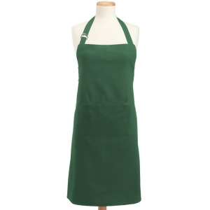32 x 28 Dark Green Solid Pattern Adjustable Chefs Apron with Pockets - All