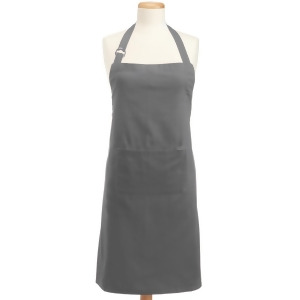 32 x 28 Gray Solid Pattern Adjustable Chefs Apron with Pockets - All