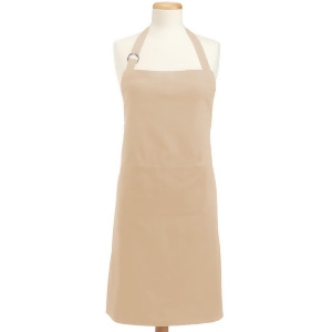 32 x 28 Beige Colored Solid Pattern Adjustable Chefs Apron with Pockets - All