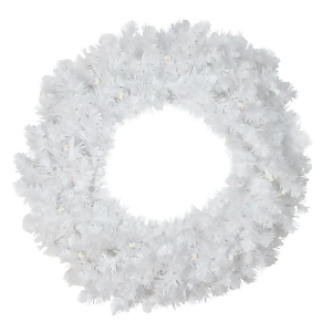 30 Pre-Lit White Artificial Christmas Wreath Warm Clear Led Lights - All