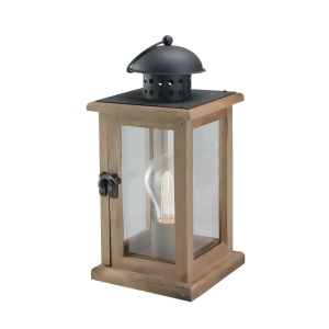 10 Brown and Black Led Lighted Square Hanging Indoor Lantern - All