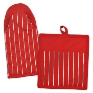 13 Tango Red and White Striped Design Unisex Kitchen Set with Hook - All