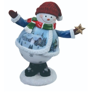 Pack of 2 Musical Winter Waving Snowman Table Top Figures 6.5 - All