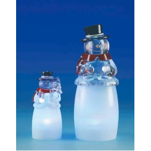 Set of 2 Led Frosty Snowman and Son Christmas Table Top Figures 6.8 - All
