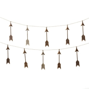 Set of 4 Brown and Gray Metal Decorative Arrow Garland 72 - All