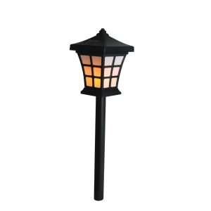 19 Black and White Led Lantern Style Solar Powered Lighted Pathway Marker - All