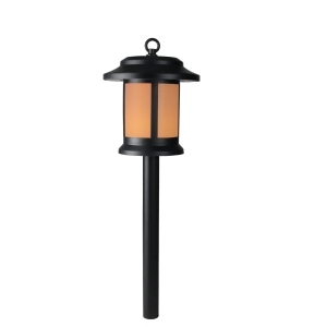 19 Black and White Led Round Lantern Style Solar Powered Lighted Pathway Marker - All