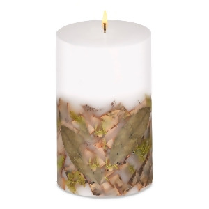 Pack of 4 Birch and Moss Lighted Wax Pillar Candles 6 - All