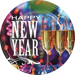 Pink And Blue New Year Design Printed Decorative Pizzaz Luncheon Plate 7 - All