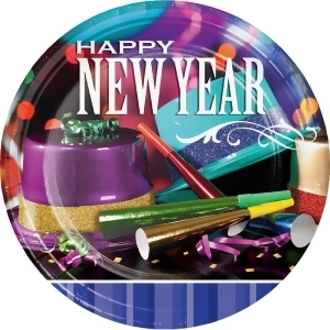 Pink And Blue New Year Design Printed Decorative Pizzaz Dinner Plate 9 - All