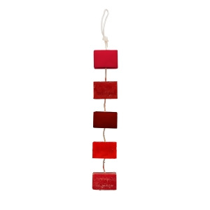 Pack of 6 Red Square Aromatherapy Candle on Rope 1.5-Passion - All