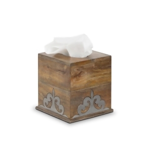 6 Brown and Gray Classical Designed Decorative Indoor Square Tissue Box - All
