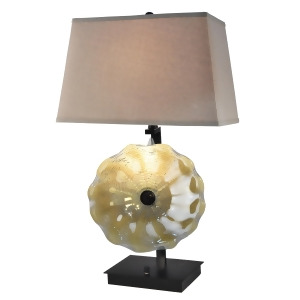 28.5 Beige and Brown Art Glass Table Lamp - All