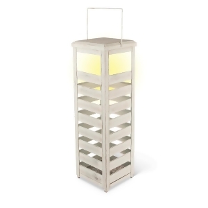 23.5 Weathered Metal Warm White Led Decorative Lantern with Handle - All