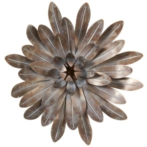 Set of 2 Brown Distressed Finish Small Layered Flower Wall Decors 16.37 - All