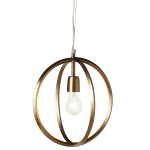 12.25 Metallic Gold Colored Hanging Circles Caged Decorative Pendant - All