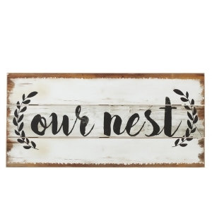 Set of 2 Black and White Our Nest Words Printed Wall Decors 23.62 - All
