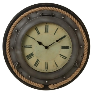 21 Brown and Black Vintage-Inspired Porthole Decorative Wall Clock - All