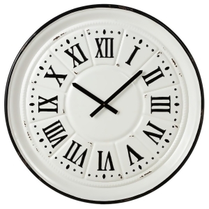 30.75 Black and White Decorative Roman Numeral Indoor Wall Clock - All