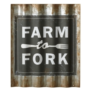 Set of 2 Black and Gray Rusted Galvanized Corrugated Farm to Fork Wall Decors 22 - All